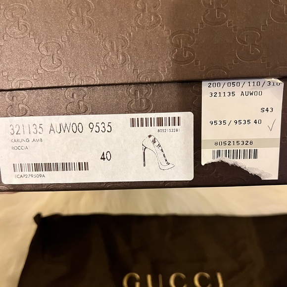 $$$Gucci Snake Skin Heels - Picture 6 of 7